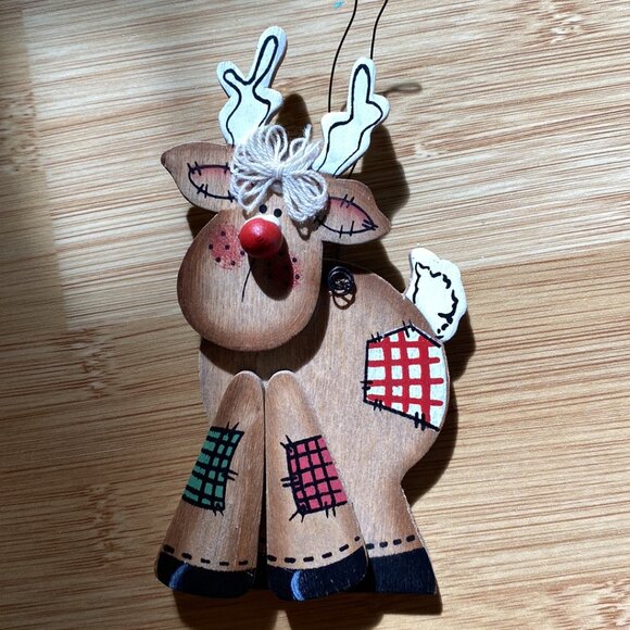 Cute Wooden Snowman & Deer Ornaments - Picture 4 of 5